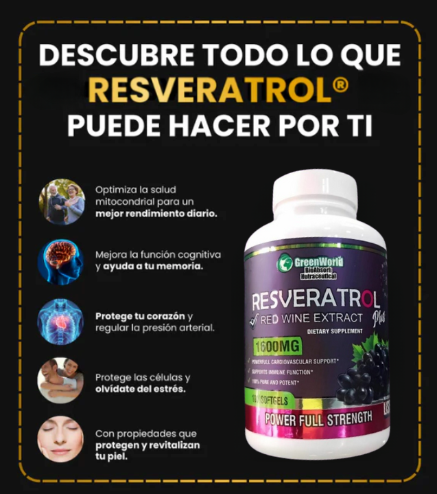 Resveratrol - Suplemento Potenciador & Rejuvenecedor